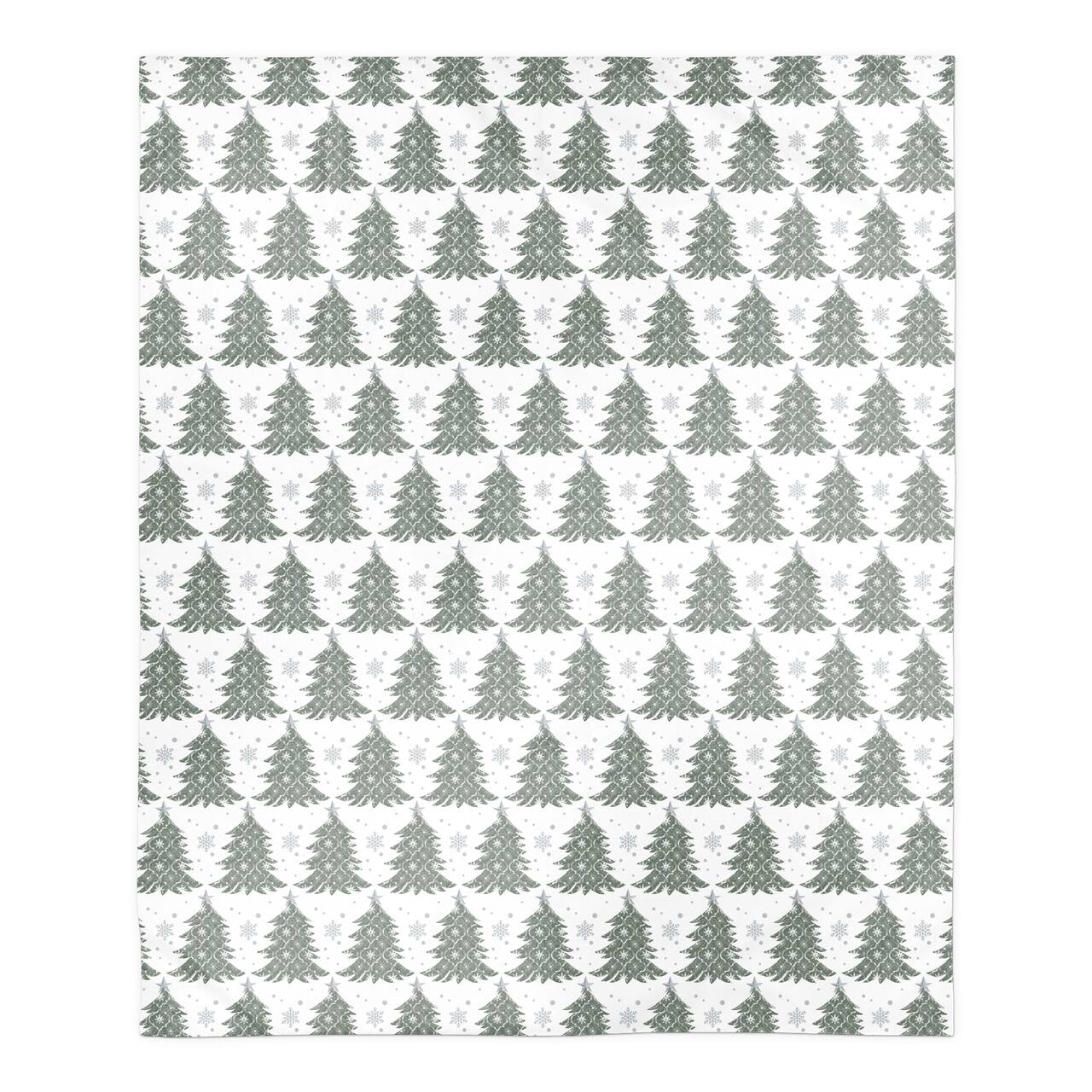 Ornate Christmas Tree Pattern 50" x 60" Sherpa Fleece Blanket